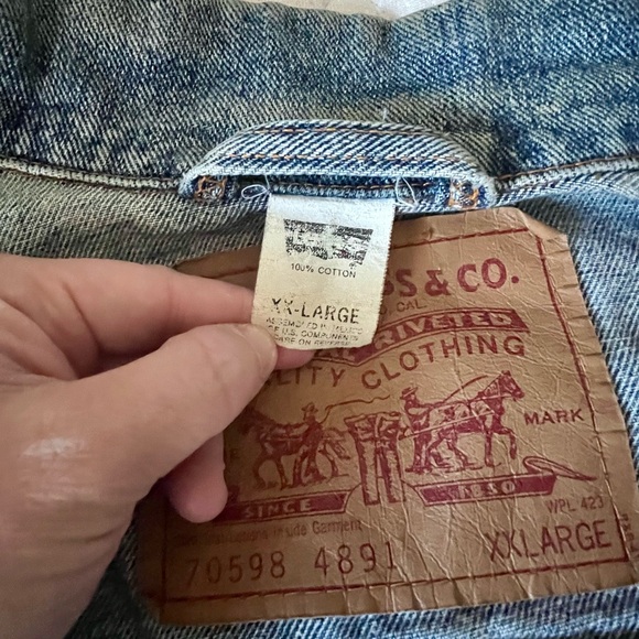 Vintage Levi Strauss Denim Jacket (70598 4891), XXL - Picture 3 of 7
